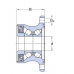 DRG0003 = SKF BAA-0003A DISC HARROW HUB d=30mm B=59mm D=117mm J=98mm