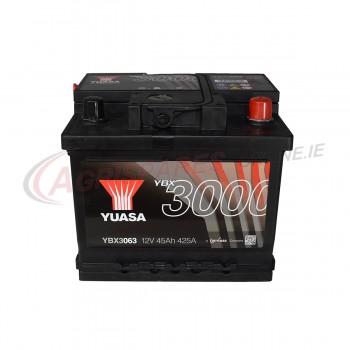 Battery Yuasa B063 = YBX3063  SAE425  AH45 Available for instore pickup only.  Call for Quotation