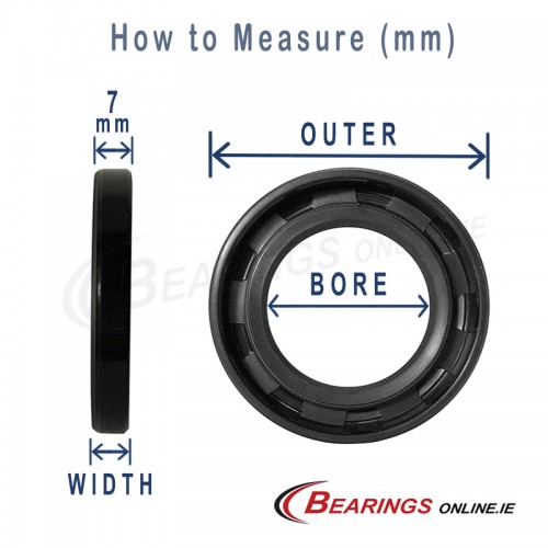 NMD TC 22x37x7mm Double Lips Metric Oil/Dust Seal – 22mm ID X 37mm OD X 7mm
