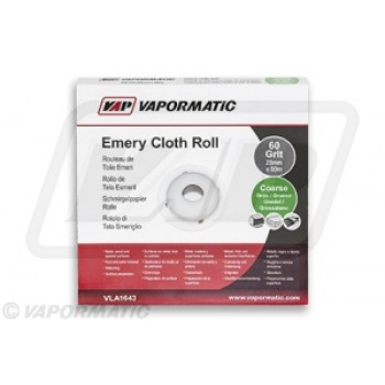 VLA1643-B - Emery cloth roll Coarse 60 Grit 25mm  Wide  = 50 m Roll